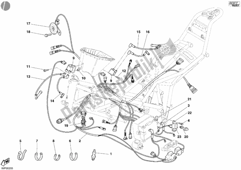 Toutes les pièces pour le Faisceau De Câblage du Ducati Multistrada 1000 2003