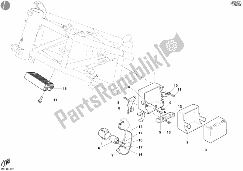 Tutte le parti per il Batteria del Ducati Multistrada 1000 2004