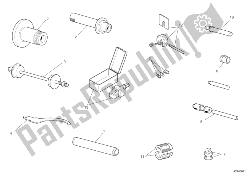 Toutes les pièces pour le Outils De Service D'atelier, Châssis du Ducati Multistrada 1000 2005