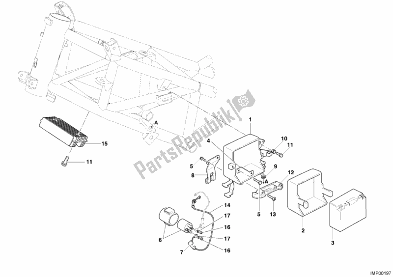 Tutte le parti per il Batteria del Ducati Multistrada 1000 2006