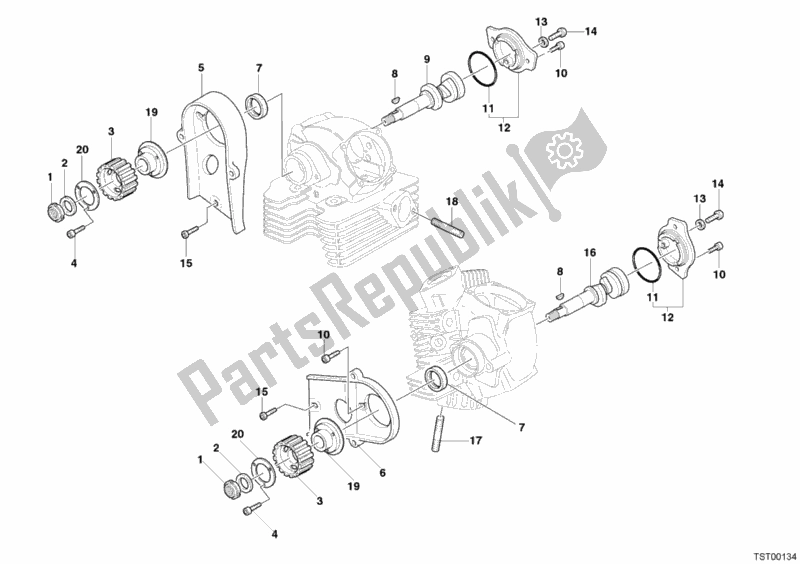 Tutte le parti per il Albero A Camme del Ducati Multistrada 1000 2006