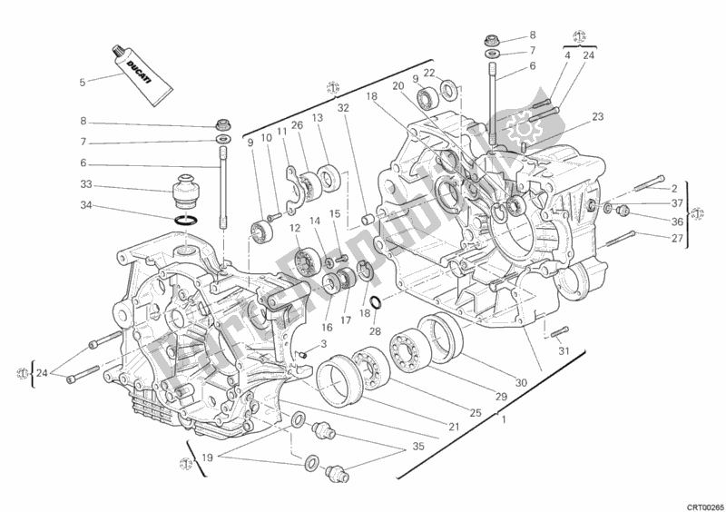 Tutte le parti per il Carter del Ducati Multistrada 1000 2006