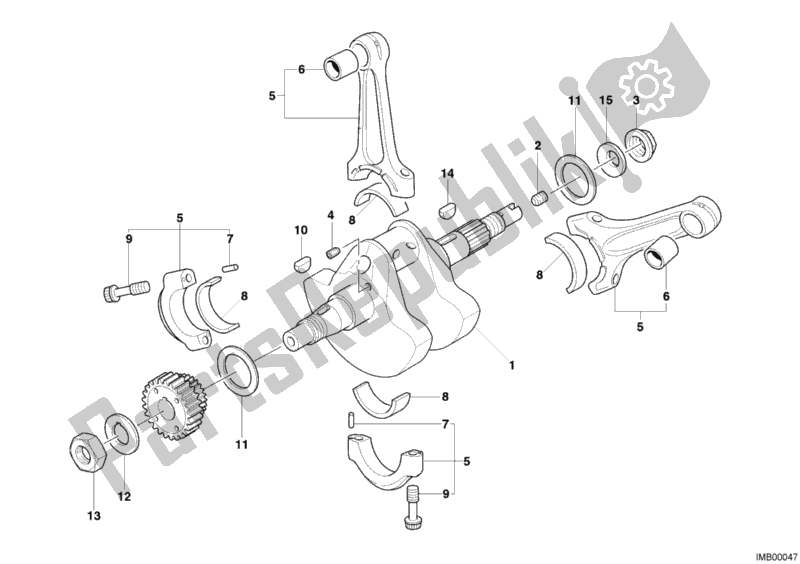 Todas las partes para Cigüeñal de Ducati Multistrada 1000 2006