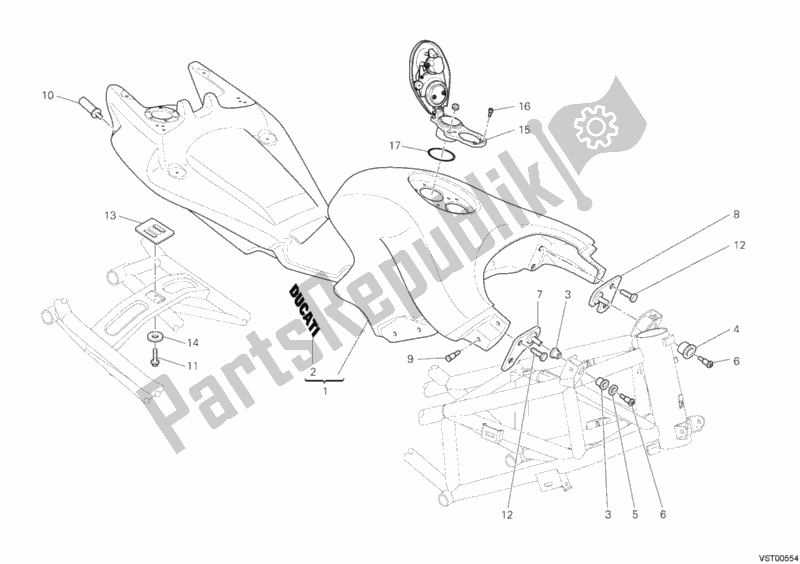 Todas las partes para Depósito De Combustible de Ducati Multistrada 1000 2006