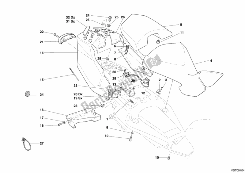 Tutte le parti per il Posto A Sedere del Ducati Multistrada 1000 2006