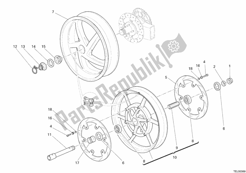 Todas las partes para Ruedas de Ducati Multistrada 1000 2006