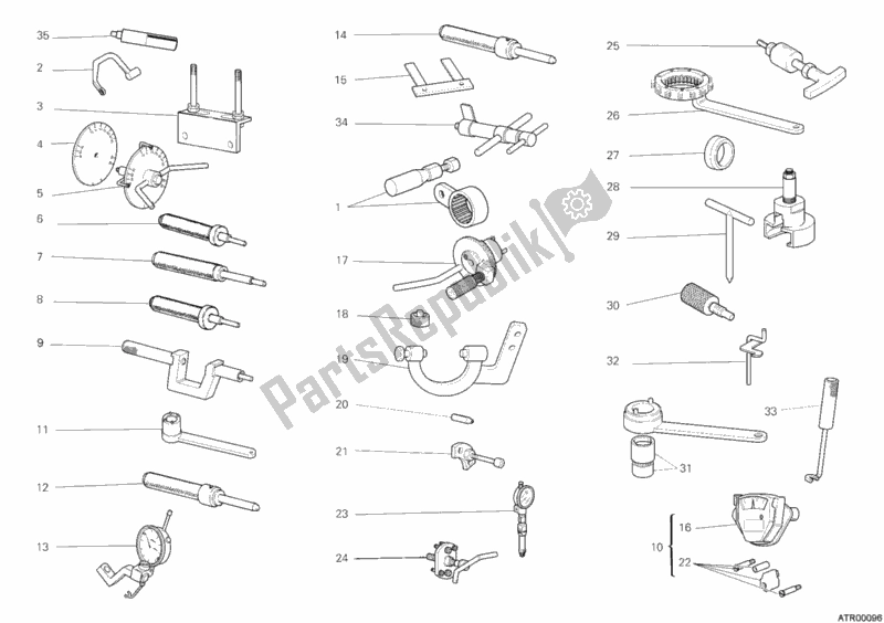 All parts for the Workshop Service Tools, Engine of the Ducati Multistrada 1000 2006