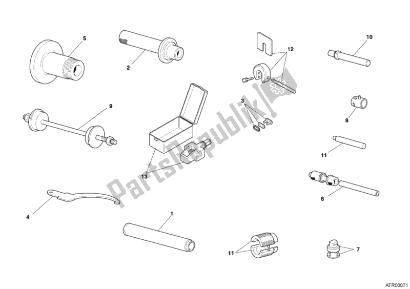 All parts for the Workshop Service Tools, Frame of the Ducati Multistrada 1000 2006