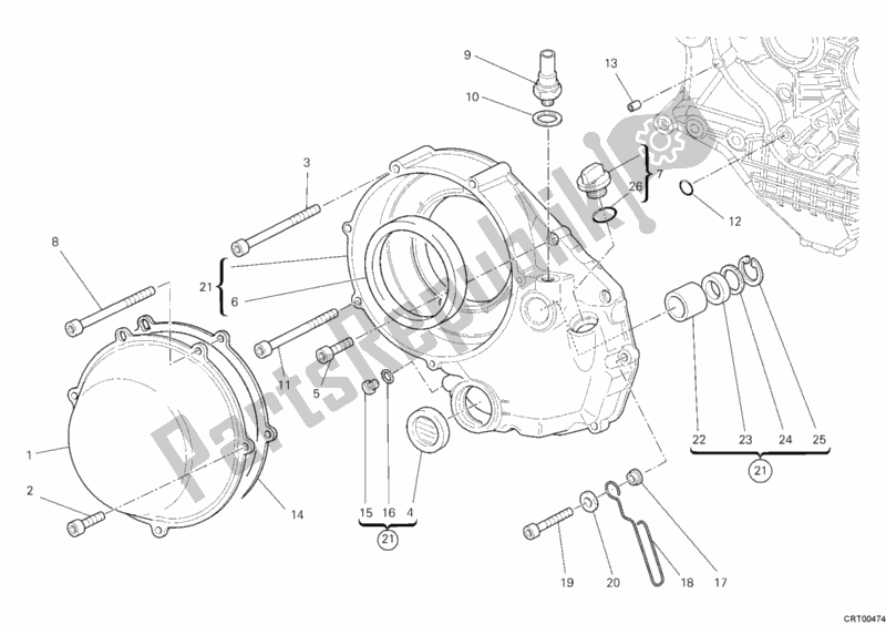Todas las partes para Tapa Del Embrague de Ducati Superbike 1098 R Bayliss USA 2009