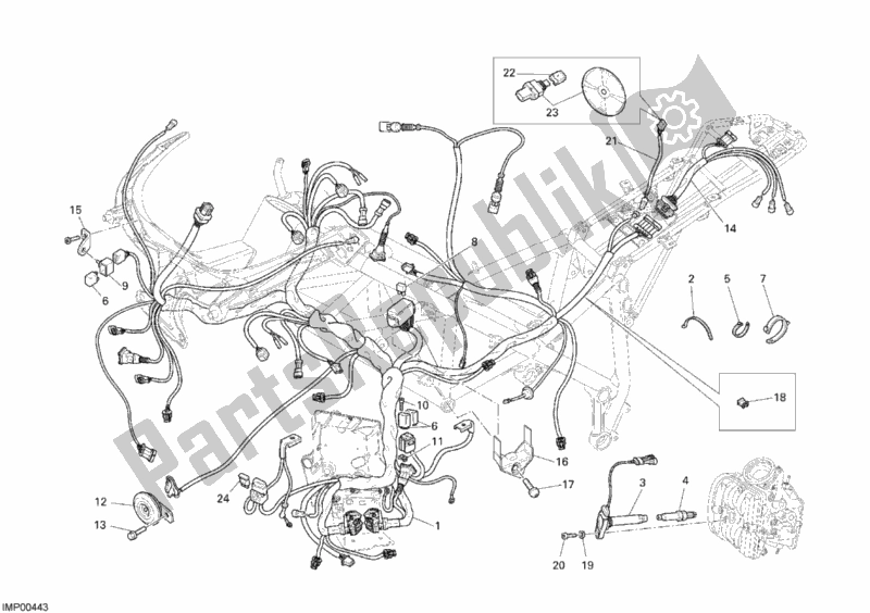 Toutes les pièces pour le Faisceau De Câblage du Ducati Superbike 1098 S Tricolore 2008