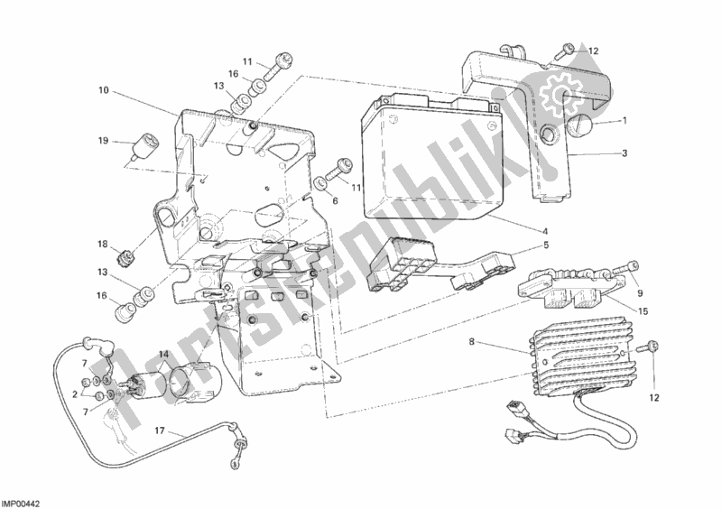 Tutte le parti per il Batteria del Ducati Superbike 1098 2007