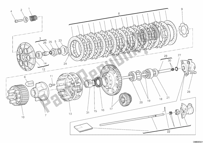 Alle onderdelen voor de Koppeling van de Ducati Superbike 1098 2007