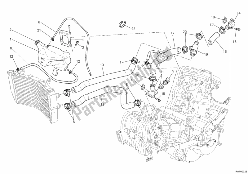 Alle onderdelen voor de Koelcircuit van de Ducati Superbike 1098 2007