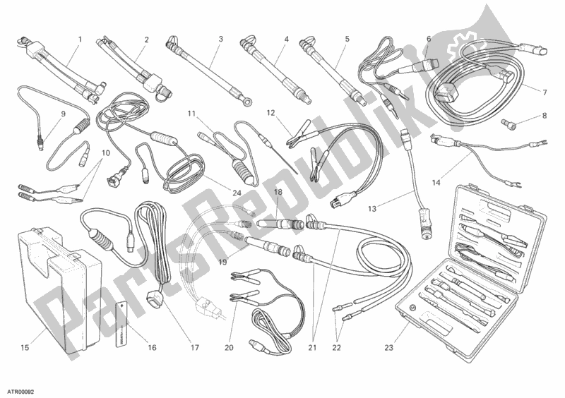 Tutte le parti per il Strumento Di Controllo Della Pressione del Ducati Superbike 1098 2007