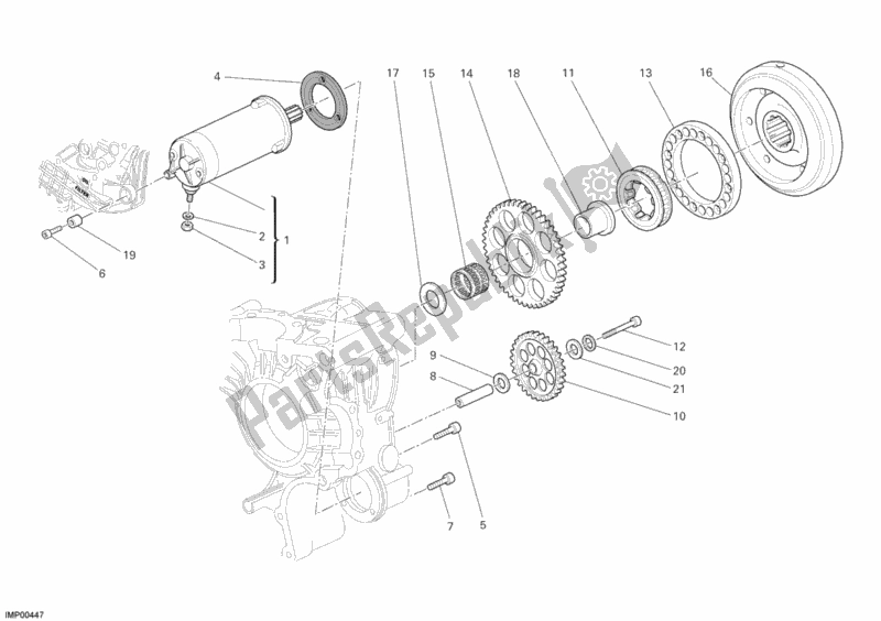 Alle onderdelen voor de Start De Motor van de Ducati Superbike 1098 2007