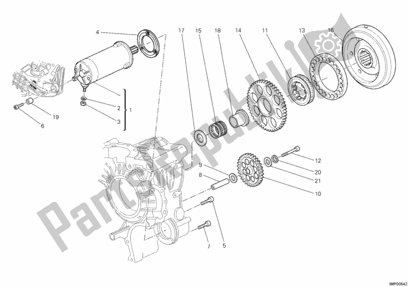 Alle onderdelen voor de Start De Motor van de Ducati Superbike 1098 2008