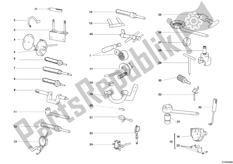 Alle onderdelen voor de Werkplaatsgereedschap, Motor van de Ducati Multistrada 1100 2007 Alle onderdelen voor de Werkplaatsgereedschap, Motor van de Ducati Multistrada 1100 2007