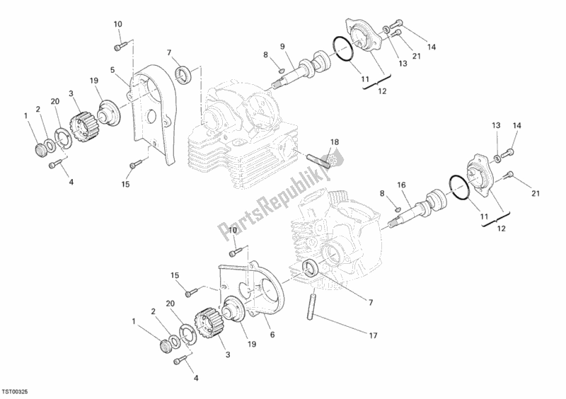 Todas las partes para árbol De Levas de Ducati Multistrada 1100 2008