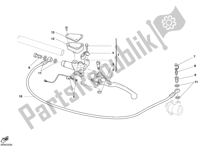 Todas las partes para Cilindro Maestro Del Embrague de Ducati Multistrada 1100 2008