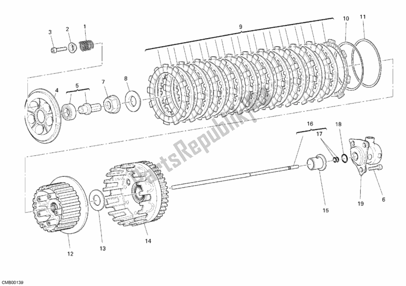 Todas las partes para Embrague de Ducati Multistrada 1100 2008