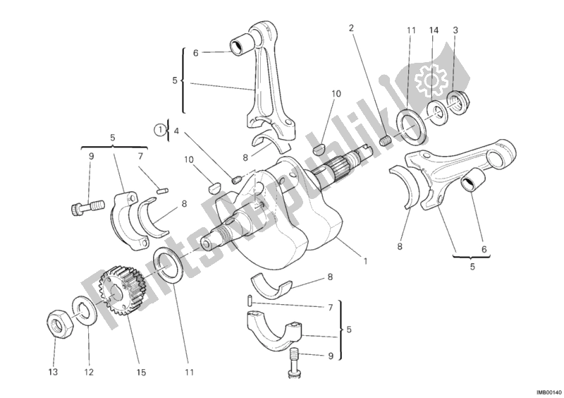 Todas las partes para Cigüeñal de Ducati Multistrada 1100 2008