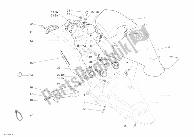 Toutes les pièces pour le Siège du Ducati Multistrada 1100 2008