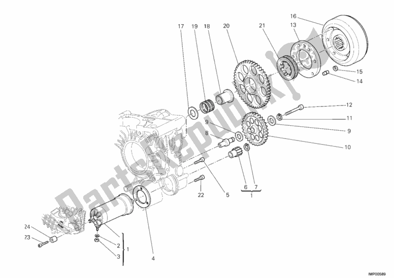 Todas las partes para Motor De Arranque de Ducati Multistrada 1100 2008