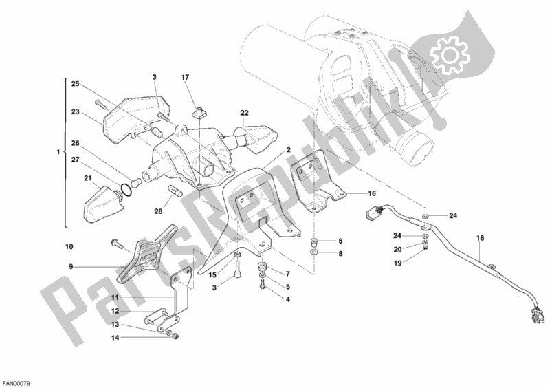 Todas las partes para Luz De La Cola de Ducati Multistrada 1100 2008