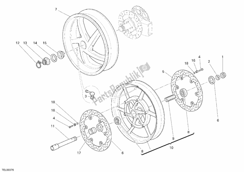 Toutes les pièces pour le Roues du Ducati Multistrada 1100 2008