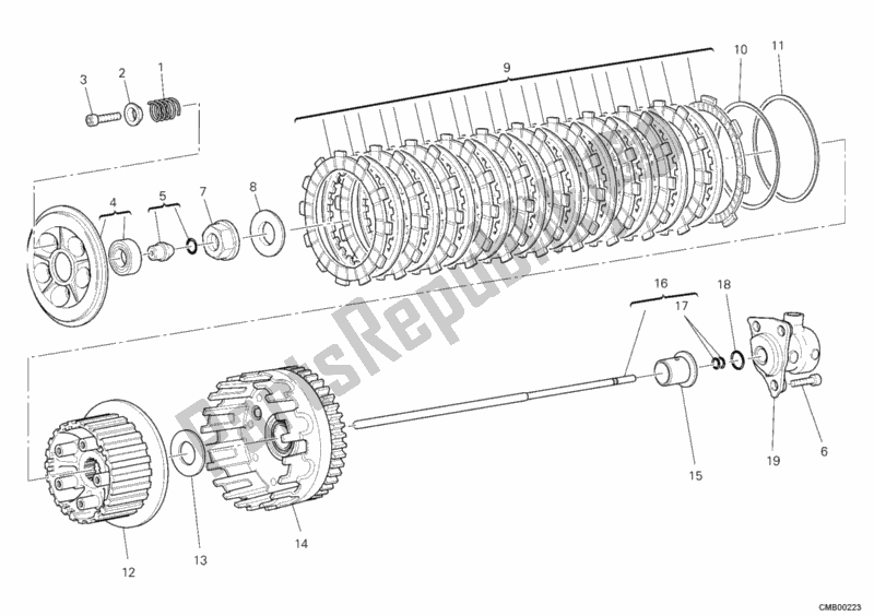 Toutes les pièces pour le Embrayage du Ducati Multistrada 1100 2009
