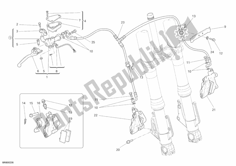 Todas las partes para Sistema De Freno Delantero de Ducati Multistrada 1100 2009