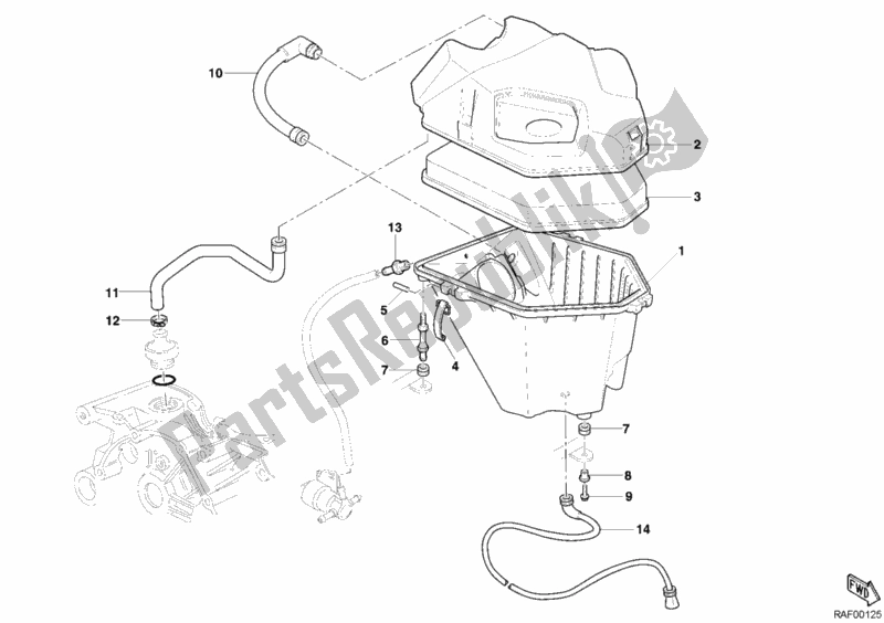 Alle onderdelen voor de Inname van de Ducati Multistrada 1100 2009