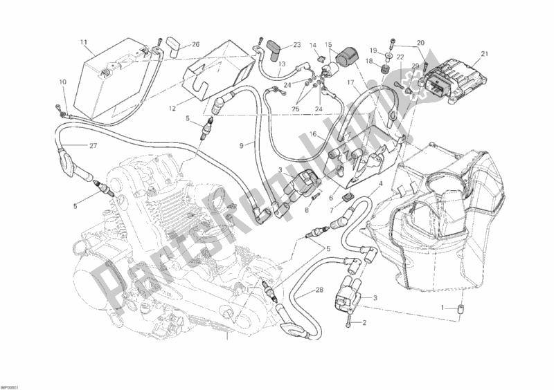 Tutte le parti per il Batteria del Ducati Monster 1100 2010