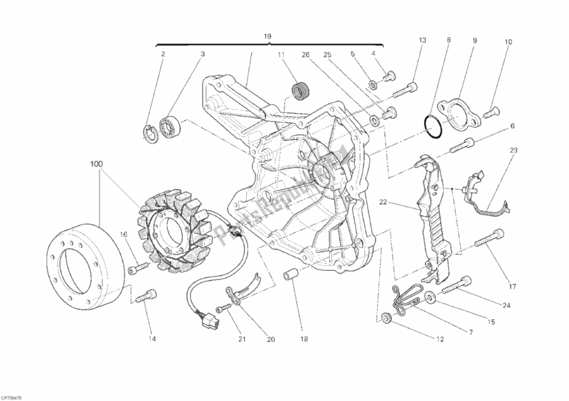 Alle onderdelen voor de Generator van de Ducati Monster 1100 2010