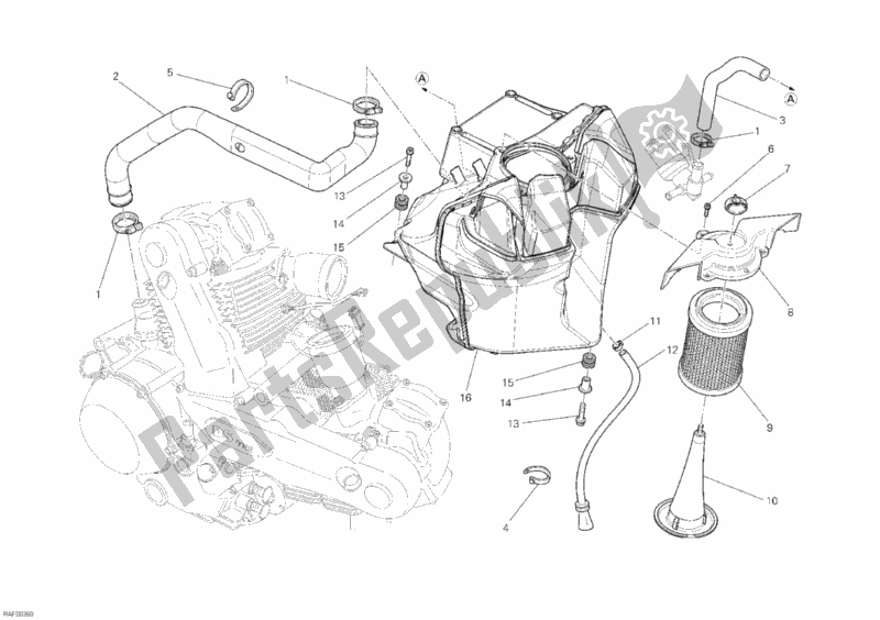 Wszystkie części do Wlot Ducati Monster 1100 2010