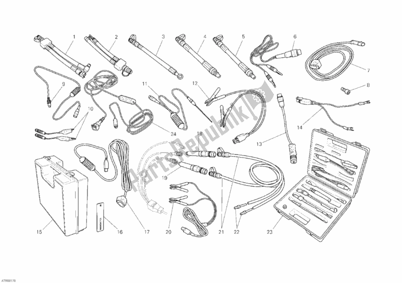 Alle onderdelen voor de Drukcontrole-instrument van de Ducati Monster 1100 2010