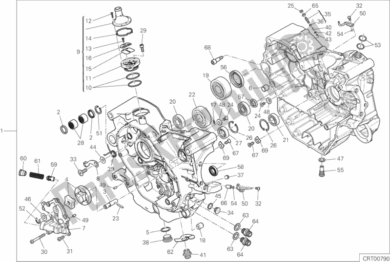 Tutte le parti per il 09a - Coppia Semicarter del Ducati Scrambler 1100 2018