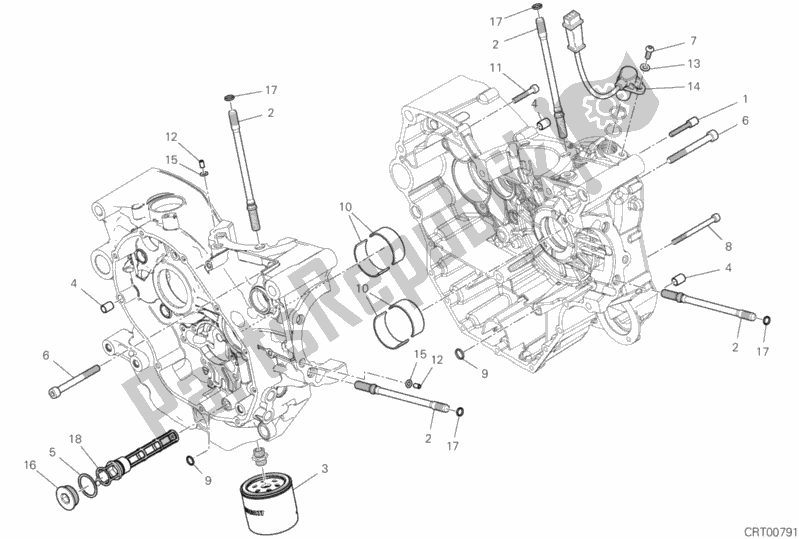 Alle onderdelen voor de 09b - Paar Halve Carters van de Ducati Scrambler 1100 2018