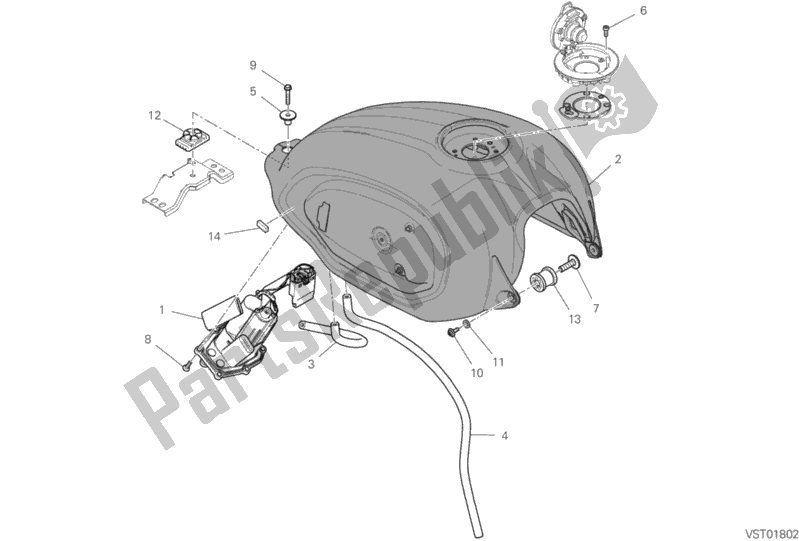 Tutte le parti per il 30a - Serbatoio del Ducati Scrambler 1100 2018