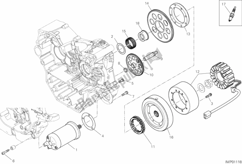 Tutte le parti per il Avviamento E Accensione Elettrici del Ducati Scrambler 1100 2018