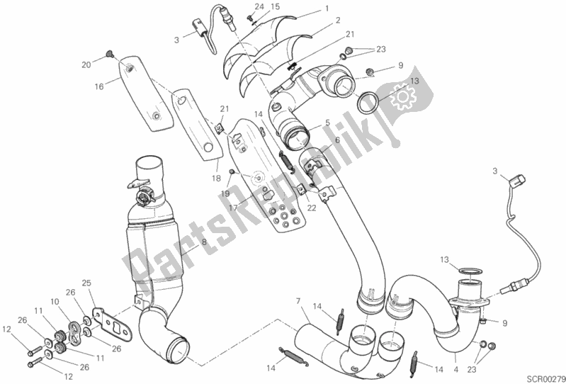 Alle onderdelen voor de Uitlaatpijp Assy van de Ducati Scrambler 1100 2018