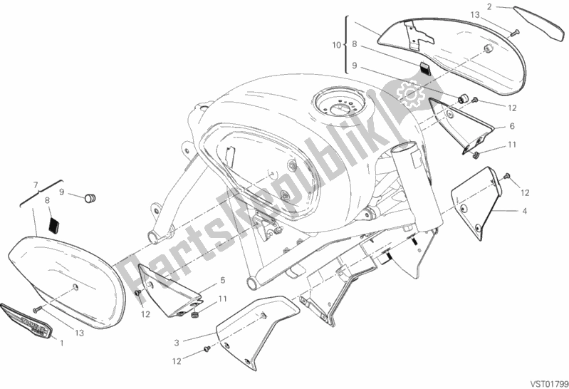 Alle onderdelen voor de Kuip van de Ducati Scrambler 1100 2018