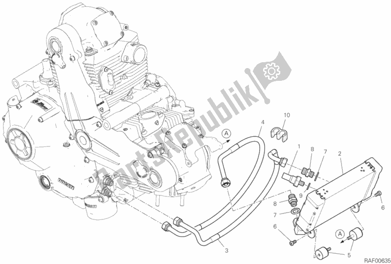 Alle onderdelen voor de Olie Koeler van de Ducati Scrambler 1100 2018