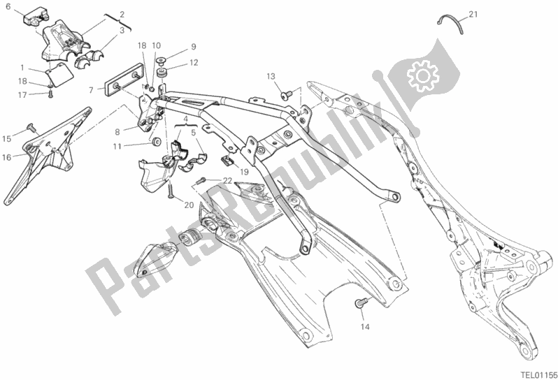 Alle onderdelen voor de Plaat Houder van de Ducati Scrambler 1100 2018
