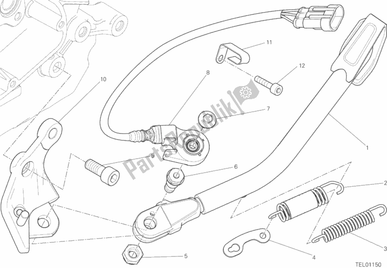 Alle onderdelen voor de Staan van de Ducati Scrambler 1100 2018