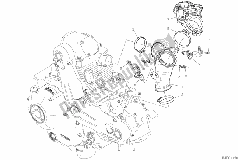 Todas as partes de Corpo Do Acelerador do Ducati Scrambler 1100 2018