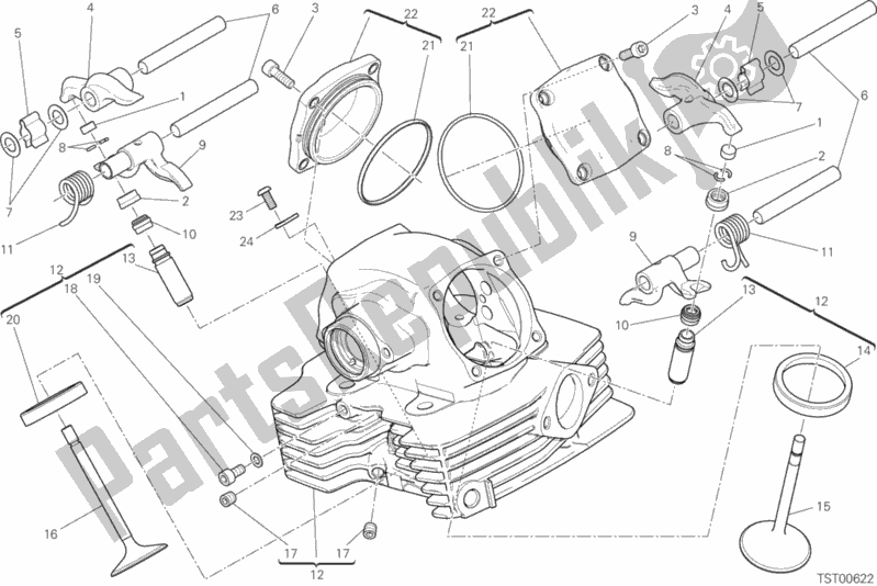Tutte le parti per il Testa Verticale del Ducati Scrambler 1100 2018