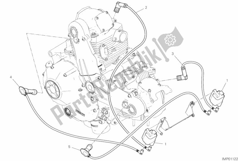 Tutte le parti per il Cablaggio (bobina) del Ducati Scrambler 1100 2018