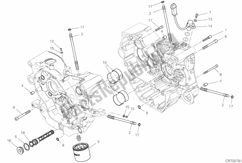 Alle onderdelen voor de 09b - Paar Halve Carters van de Ducati Scrambler 1100 2019