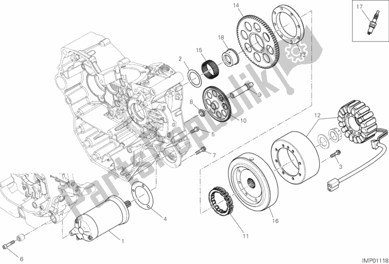 Toutes les pièces pour le Démarrage Et Allumage électrique du Ducati Scrambler 1100 2019